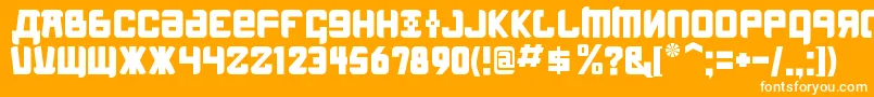 フォントKremlinMenshevikBold – オレンジの背景に白い文字