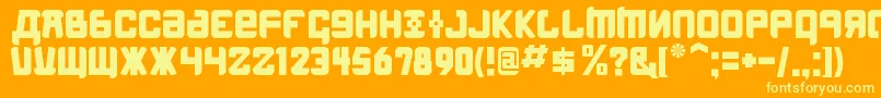 KremlinMenshevikBold Font – Yellow Fonts on Orange Background