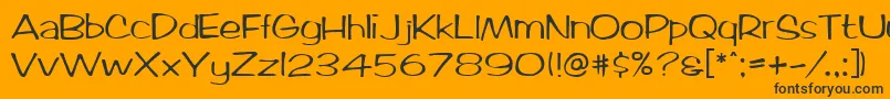 MarloNormal Font – Black Fonts on Orange Background