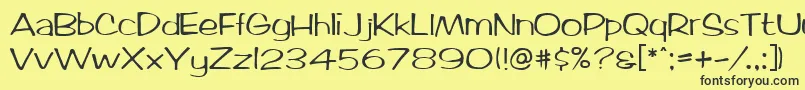 MarloNormal Font – Black Fonts on Yellow Background