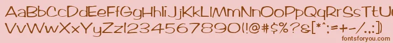 MarloNormal Font – Brown Fonts on Pink Background