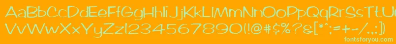 MarloNormal Font – Green Fonts on Orange Background