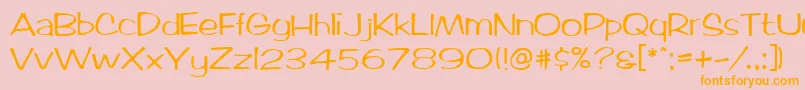 MarloNormal Font – Orange Fonts on Pink Background