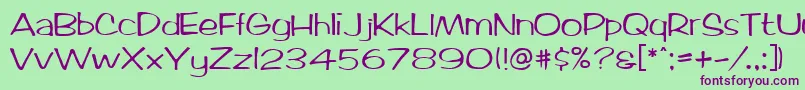 MarloNormal Font – Purple Fonts on Green Background