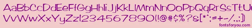 MarloNormal Font – Purple Fonts on Pink Background