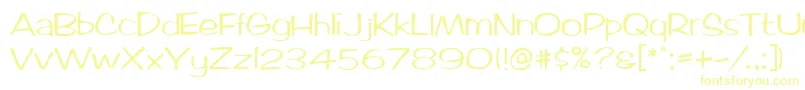 MarloNormal Font – Yellow Fonts on White Background