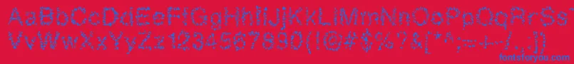 Sophiahearts Font – Blue Fonts on Red Background