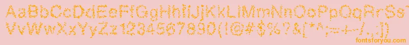 Sophiahearts Font – Orange Fonts on Pink Background