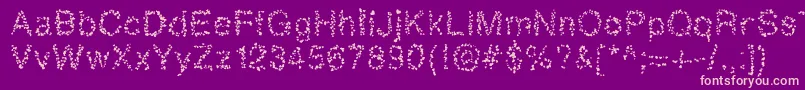 Sophiahearts Font – Pink Fonts on Purple Background