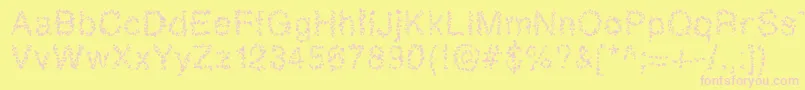 Sophiahearts Font – Pink Fonts on Yellow Background