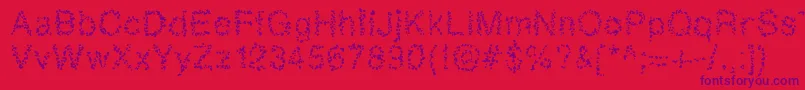Sophiahearts Font – Purple Fonts on Red Background