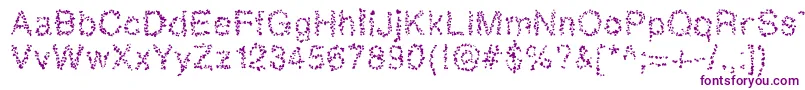 Sophiahearts Font – Purple Fonts on White Background