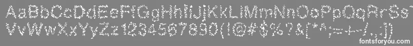 Sophiahearts Font – White Fonts on Gray Background