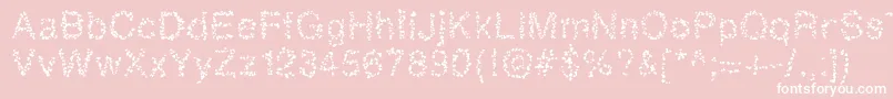 Sophiahearts Font – White Fonts on Pink Background