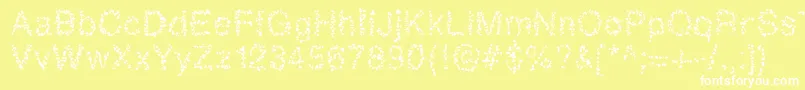 Sophiahearts Font – White Fonts on Yellow Background