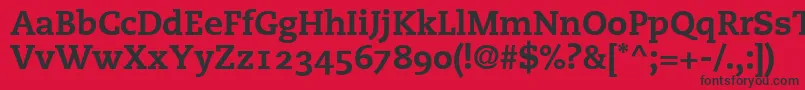 PmnCaecilia85HeavyOldstyleFigures Font – Black Fonts on Red Background