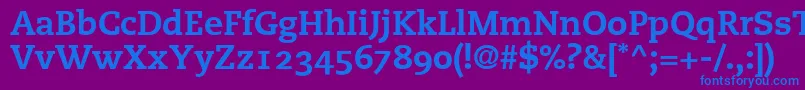 PmnCaecilia85HeavyOldstyleFigures Font – Blue Fonts on Purple Background