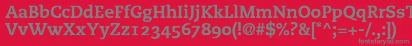 PmnCaecilia85HeavyOldstyleFigures Font – Gray Fonts on Red Background