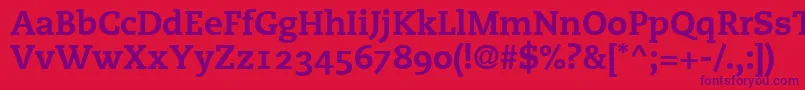 PmnCaecilia85HeavyOldstyleFigures Font – Purple Fonts on Red Background