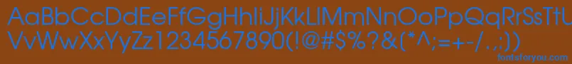 TexgyreadventorRegular Font – Blue Fonts on Brown Background