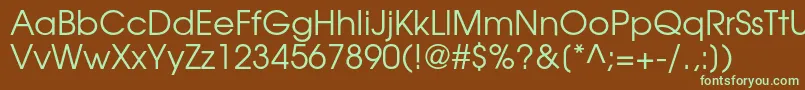 TexgyreadventorRegular Font – Green Fonts on Brown Background