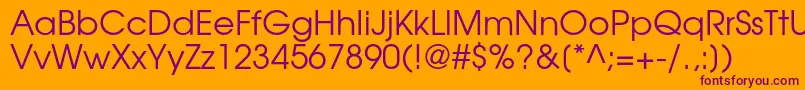 TexgyreadventorRegular Font – Purple Fonts on Orange Background