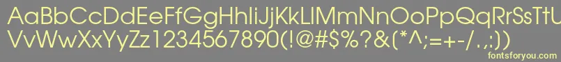 TexgyreadventorRegular Font – Yellow Fonts on Gray Background