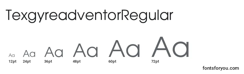 TexgyreadventorRegular Font Sizes