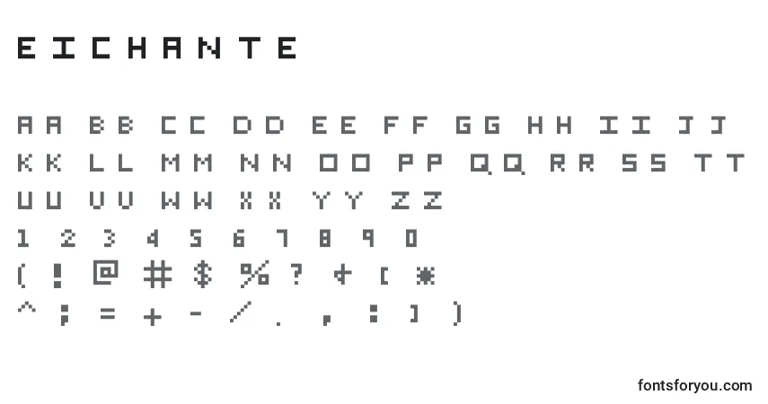Schriftart Eichante – Alphabet, Zahlen, spezielle Symbole