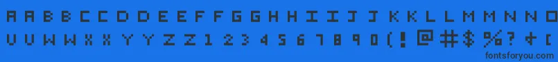 Eichante Font – Black Fonts on Blue Background