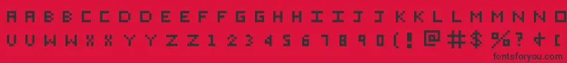 Eichante Font – Black Fonts on Red Background