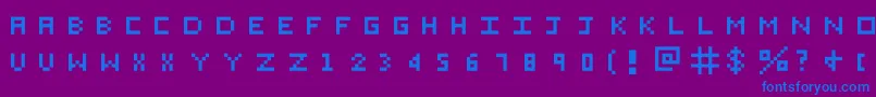 Eichante Font – Blue Fonts on Purple Background