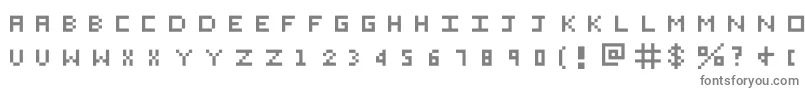 Eichante-fontti – harmaat kirjasimet valkoisella taustalla