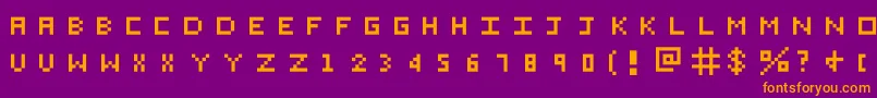 Шрифт Eichante – оранжевые шрифты на фиолетовом фоне