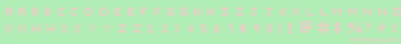 Eichante-fontti – vaaleanpunaiset fontit vihreällä taustalla