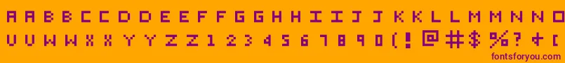 Eichante Font – Purple Fonts on Orange Background