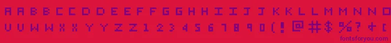 Eichante Font – Purple Fonts on Red Background