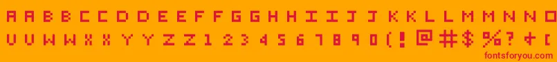 Eichante Font – Red Fonts on Orange Background