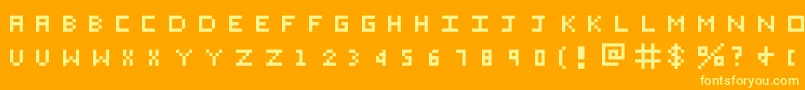 Eichante Font – Yellow Fonts on Orange Background