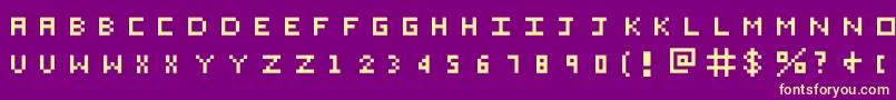 Eichante Font – Yellow Fonts on Purple Background