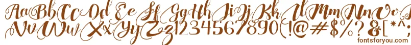 ChocolateHeartFree Font – Brown Fonts on White Background