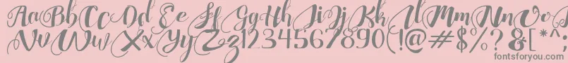 ChocolateHeartFree Font – Gray Fonts on Pink Background