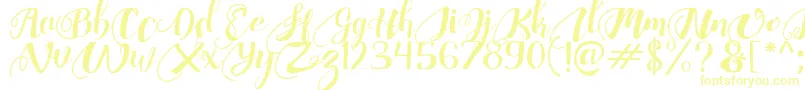 Шрифт ChocolateHeartFree – жёлтые шрифты