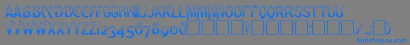 GreenRegular Font – Blue Fonts on Gray Background