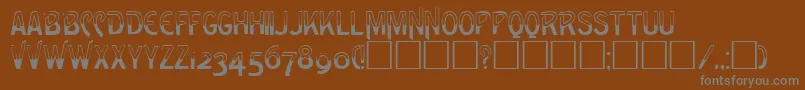 GreenRegular Font – Gray Fonts on Brown Background