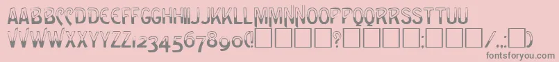 GreenRegular Font – Gray Fonts on Pink Background