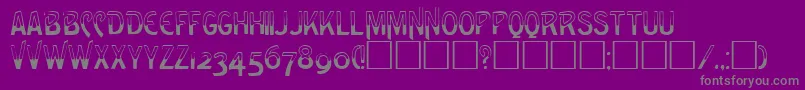 GreenRegular Font – Gray Fonts on Purple Background