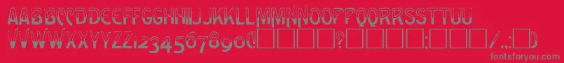GreenRegular Font – Gray Fonts on Red Background