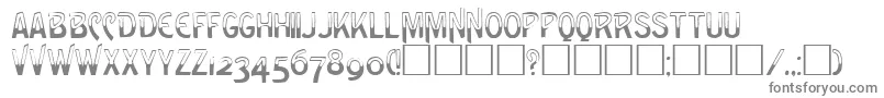 GreenRegular-Schriftart – Graue Schriften auf weißem Hintergrund