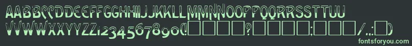 GreenRegular Font – Green Fonts on Black Background